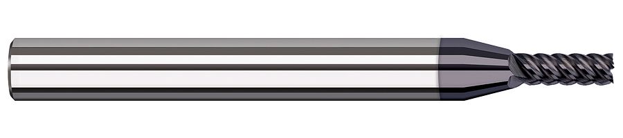 Picture of Harvey Tool 24315-C6 .015 D HI-Helix MA FINISHER, 3x LOC Nano End Mill Standard Flute Standard Helix Carbide AlTiN Single End Square Sharp